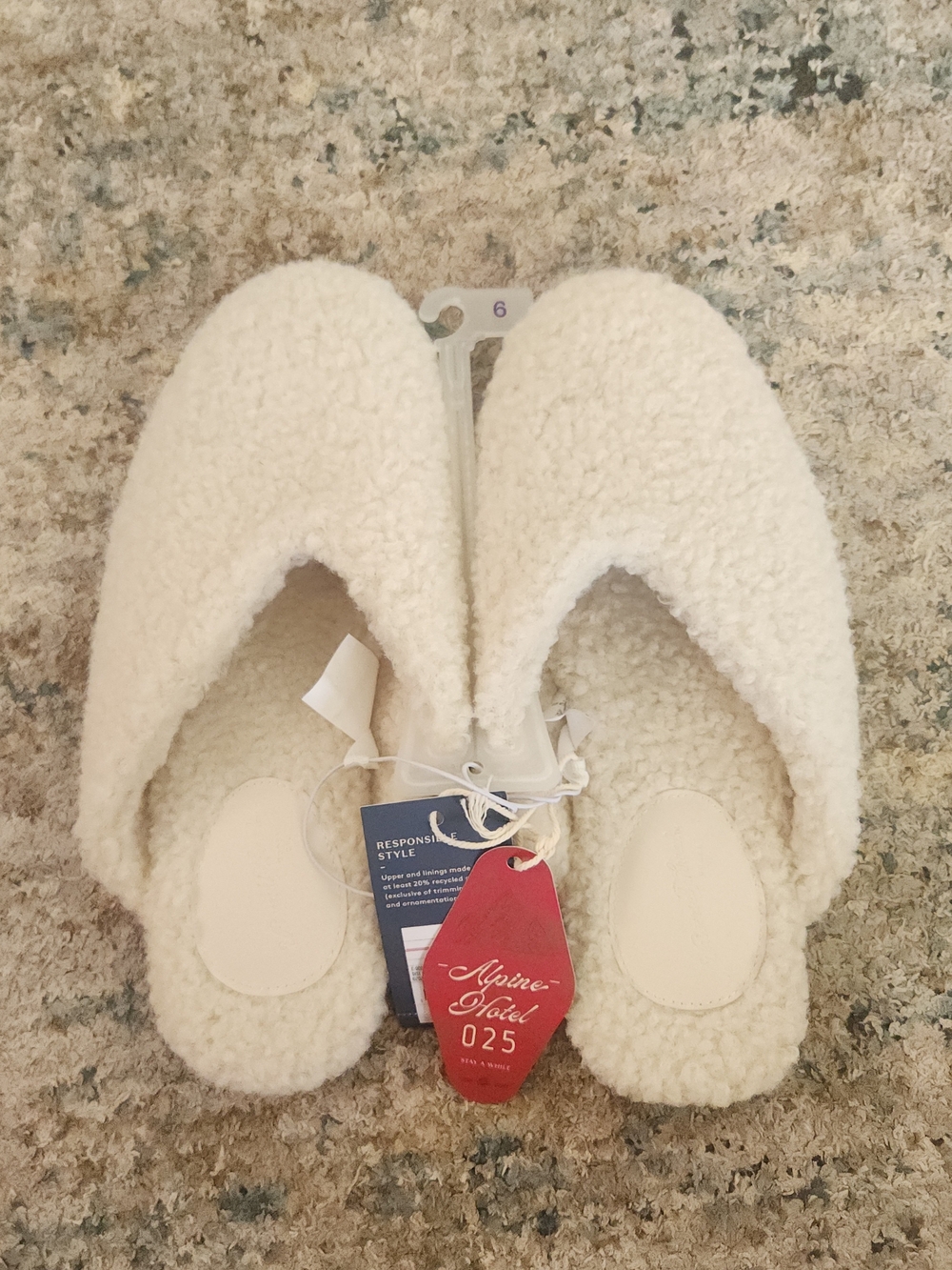Universal Thread Cream Sherpa Slip-On Cozy Gift Slippers Responsible Style 6
